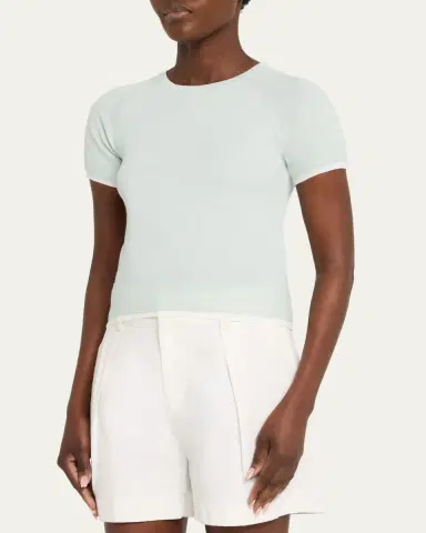 Vince Short-Sleeve Double-Layer Tee | Thumbnail 4 Vince Short-Sleeve Double-Layer Tee | Thumbnail 4