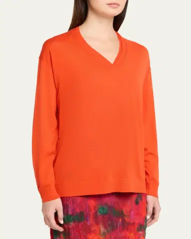 Lafayette 148 New York V-Neck Merino Wool Knit Sweater | Thumbnail 8 Lafayette 148 New York V-Neck Merino Wool Knit Sweater | Thumbnail 8