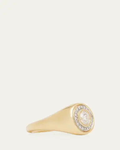 Jamie Wolf 18K Yellow and White Gold Bezel Set Round Diamond Ring | Thumbnail 2 Jamie Wolf 18K Yellow and White Gold Bezel Set Round Diamond Ring | Thumbnail 2