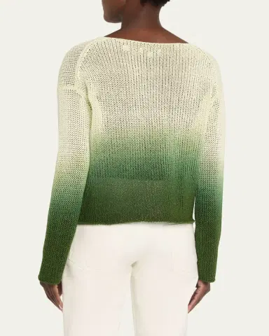 Vince Dip-Dye Cotton Sweater | Thumbnail 3 Vince Dip-Dye Cotton Sweater | Thumbnail 3