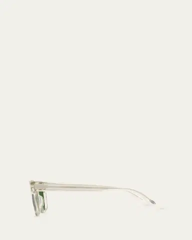 BARTON PERREIRA Men's Keyhole-Bridge Transparent Acetate Square Sunglasses | Thumbnail 3 BARTON PERREIRA Men's Keyhole-Bridge Transparent Acetate Square Sunglasses | Thumbnail 3
