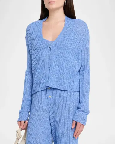 Guest in Residence Breezy Ribbed Cashmere Cardigan | Thumbnail 3 Guest in Residence Breezy Ribbed Cashmere Cardigan | Thumbnail 3