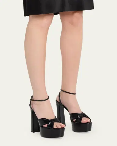 Saint Laurent 85mm BB Splendor Leather Platform Sandals | Thumbnail 2 Saint Laurent 85mm BB Splendor Leather Platform Sandals | Thumbnail 2