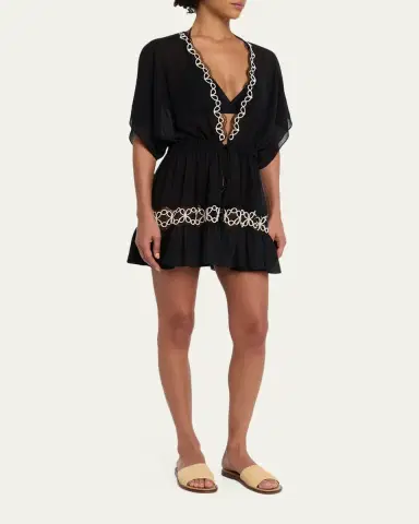 Ramy Brook Alisa Embroidered Mini Coverup Dress | Thumbnail 4 Ramy Brook Alisa Embroidered Mini Coverup Dress | Thumbnail 4