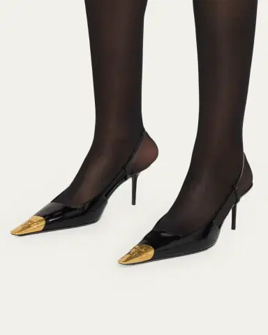 Saint Laurent 75mm Jeanne Leather Slingback Pumps | Thumbnail 2 Saint Laurent 75mm Jeanne Leather Slingback Pumps | Thumbnail 2