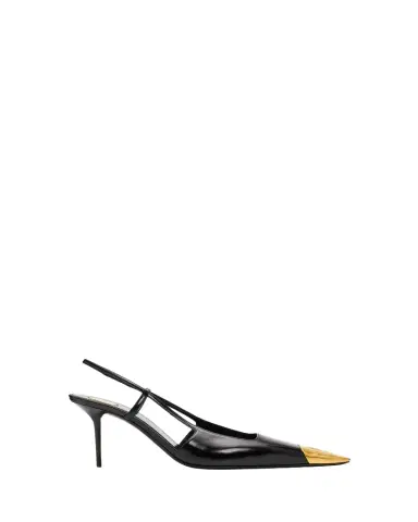 Saint Laurent 75mm Jeanne Leather Slingback Pumps | Thumbnail 1 Saint Laurent 75mm Jeanne Leather Slingback Pumps | Thumbnail 1