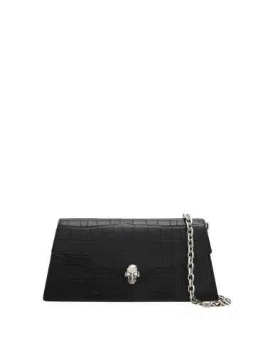 McQueen Skull Mini Croc-Embossed Leather Top-Handle Bag | Thumbnail 1 McQueen Skull Mini Croc-Embossed Leather Top-Handle Bag | Thumbnail 1