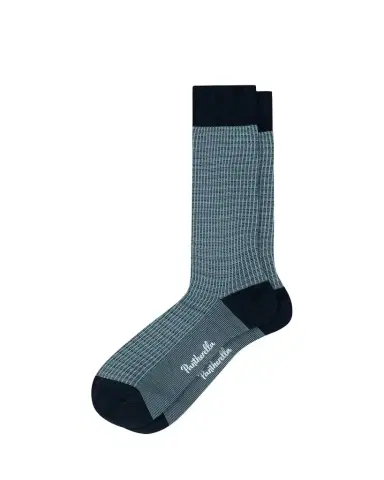 Pantherella Men's Smythson Mini Tonal Texture Cotton Calf-Length Dress Socks | Thumbnail 1 Pantherella Men's Smythson Mini Tonal Texture Cotton Calf-Length Dress Socks | Thumbnail 1