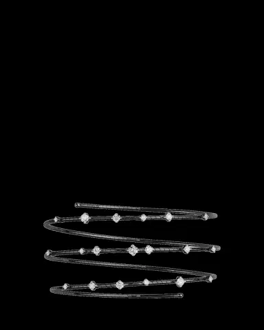 MATTIA CIELO 18K Black Gold Diamond 3 Row Wrap Bracelet | Thumbnail 2 MATTIA CIELO 18K Black Gold Diamond 3 Row Wrap Bracelet | Thumbnail 2