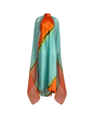 Silvia Tcherassi abina Cape Halter Maxi Dress | Thumbnail 1 Silvia Tcherassi abina Cape Halter Maxi Dress | Thumbnail 1