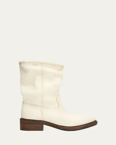 Prada 45mm Vintage-Effect Leather Mid-Calf Boots | Thumbnail 6 Prada 45mm Vintage-Effect Leather Mid-Calf Boots | Thumbnail 6