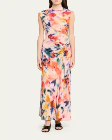 Simkhai Acacia Draped Jersey Midi Dress | Thumbnail 2 Simkhai Acacia Draped Jersey Midi Dress | Thumbnail 2