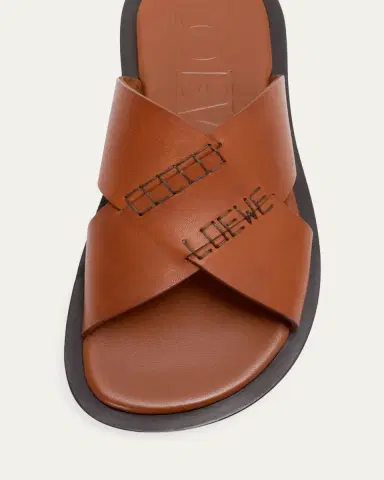 Loewe x Paula's Ibiza Men's Flex Crisscross Leather Slide Sandals | Thumbnail 3 Loewe x Paula's Ibiza Men's Flex Crisscross Leather Slide Sandals | Thumbnail 3