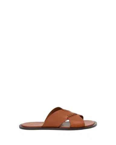 Loewe x Paula's Ibiza Men's Flex Crisscross Leather Slide Sandals | Thumbnail 1 Loewe x Paula's Ibiza Men's Flex Crisscross Leather Slide Sandals | Thumbnail 1