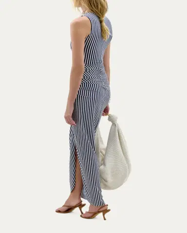 Silvia Tcherassi Leni Striped Twisted Sleeveless Maxi Dress | Thumbnail 3 Silvia Tcherassi Leni Striped Twisted Sleeveless Maxi Dress | Thumbnail 3