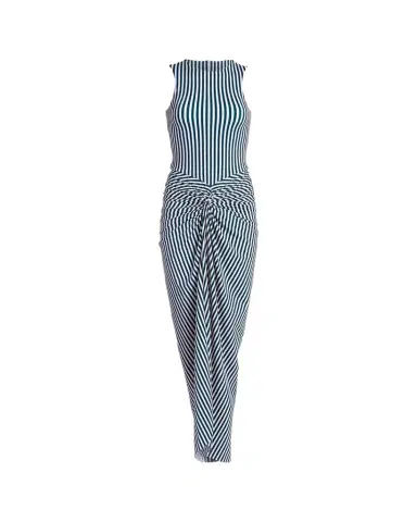 Silvia Tcherassi Leni Striped Twisted Sleeveless Maxi Dress | Thumbnail 1 Silvia Tcherassi Leni Striped Twisted Sleeveless Maxi Dress | Thumbnail 1