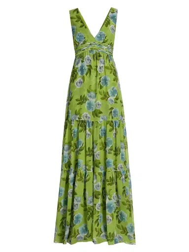 SACHIN BABI Women's Emilie Floral Chiffon A-Line Gown - Citrus Morning Glory | Thumbnail 1 SACHIN BABI Women's Emilie Floral Chiffon A-Line Gown - Citrus Morning Glory | Thumbnail 1