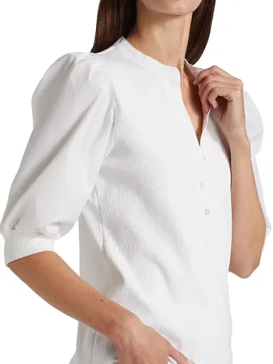 Veronica Beard Women's Coralee Puff-Sleeve Top | Thumbnail 6 Veronica Beard Women's Coralee Puff-Sleeve Top | Thumbnail 6