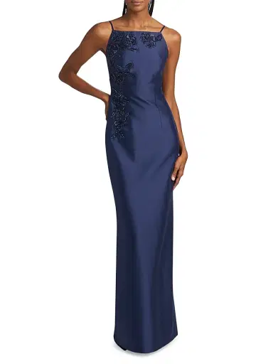 SACHIN BABI Women's Pryce Embellished Mikado Column Gown - Night Sky | Thumbnail 2 SACHIN BABI Women's Pryce Embellished Mikado Column Gown - Night Sky | Thumbnail 2