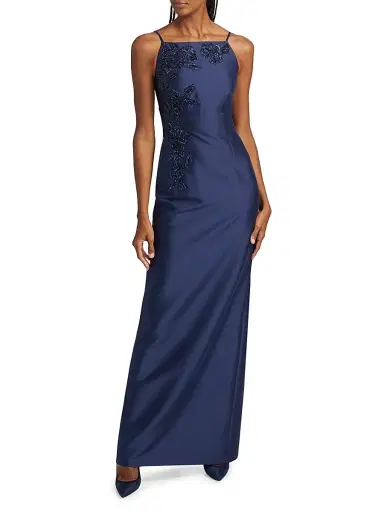 SACHIN BABI Women's Pryce Embellished Mikado Column Gown - Night Sky | Thumbnail 3 SACHIN BABI Women's Pryce Embellished Mikado Column Gown - Night Sky | Thumbnail 3