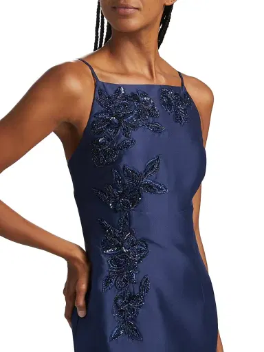 SACHIN BABI Women's Pryce Embellished Mikado Column Gown - Night Sky | Thumbnail 6 SACHIN BABI Women's Pryce Embellished Mikado Column Gown - Night Sky | Thumbnail 6