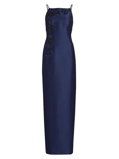 SACHIN BABI Women's Pryce Embellished Mikado Column Gown - Night Sky | Thumbnail 1 SACHIN BABI Women's Pryce Embellished Mikado Column Gown - Night Sky | Thumbnail 1