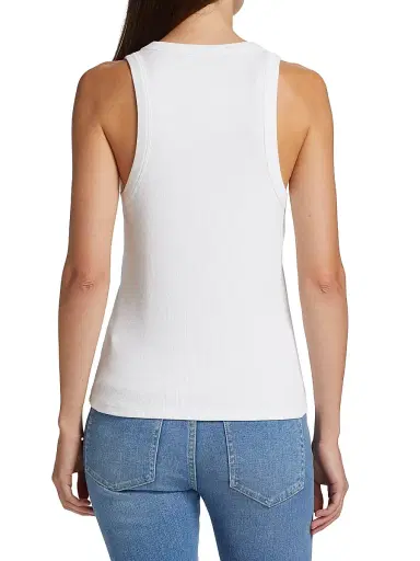 Veronica Beard Women's Jordyn Stretch-Cotton Tank Top - White | Thumbnail 5 Veronica Beard Women's Jordyn Stretch-Cotton Tank Top - White | Thumbnail 5