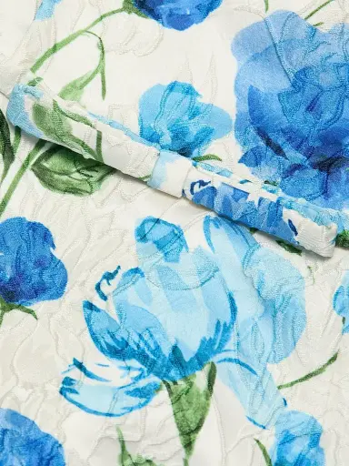 SACHIN BABI Women's Sophia Floral Cloqué Column Gown - Sapphire Poppies | Thumbnail 7 SACHIN BABI Women's Sophia Floral Cloqué Column Gown - Sapphire Poppies | Thumbnail 7