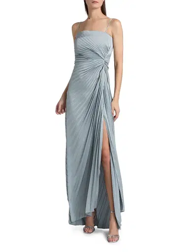 A.L.C. Women's Layla Strapless Pleated Gown - Steel Blue | Thumbnail 3 A.L.C. Women's Layla Strapless Pleated Gown - Steel Blue | Thumbnail 3
