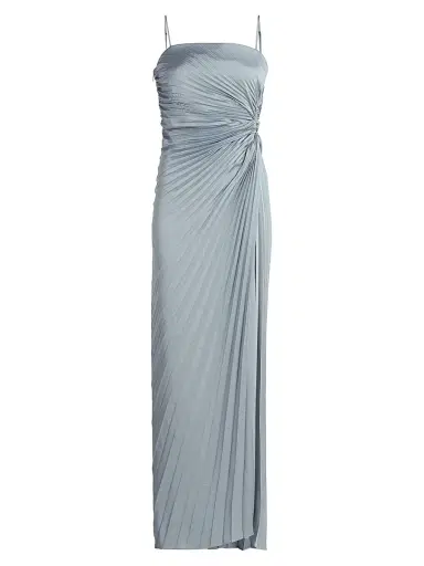 A.L.C. Women's Layla Strapless Pleated Gown - Steel Blue | Thumbnail 1 A.L.C. Women's Layla Strapless Pleated Gown - Steel Blue | Thumbnail 1