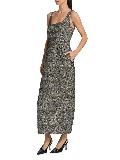 Simkhai Women's Ravenna Brocade Midi-Dress | Thumbnail 4 Simkhai Women's Ravenna Brocade Midi-Dress | Thumbnail 4