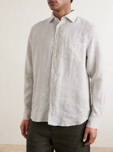 Hartford Paul Striped Linen Shirt | Thumbnail 3 Hartford Paul Striped Linen Shirt | Thumbnail 3
