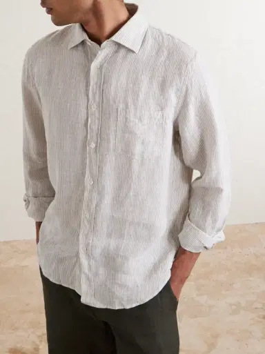 Hartford Paul Striped Linen Shirt | Thumbnail 5 Hartford Paul Striped Linen Shirt | Thumbnail 5