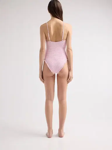 SIMKHAI Women's Suni Textured One-Piece Swimsuit - Daisy Multi | Thumbnail 4 SIMKHAI Women's Suni Textured One-Piece Swimsuit - Daisy Multi | Thumbnail 4
