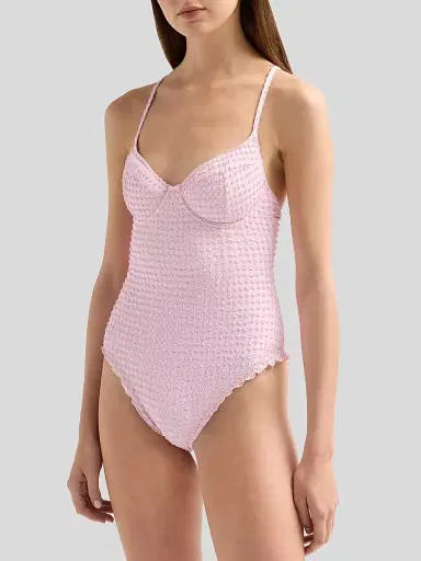 SIMKHAI Women's Suni Textured One-Piece Swimsuit - Daisy Multi | Thumbnail 5 SIMKHAI Women's Suni Textured One-Piece Swimsuit - Daisy Multi | Thumbnail 5