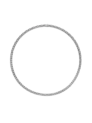 David Yurman Men's Streamline Link Necklace in Sterling Silver - Black Diamond | Thumbnail 4 David Yurman Men's Streamline Link Necklace in Sterling Silver - Black Diamond | Thumbnail 4