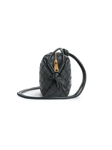 Bottega Veneta Women's Mini Loop Leather Crossbody Bag - Black Gold | Thumbnail 5 Bottega Veneta Women's Mini Loop Leather Crossbody Bag - Black Gold | Thumbnail 5