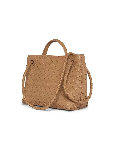 Bottega Veneta Women's Andiamo Intrecciato Leather Top-Handle Bag - Biscuit | Thumbnail 3 Bottega Veneta Women's Andiamo Intrecciato Leather Top-Handle Bag - Biscuit | Thumbnail 3