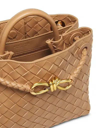 Bottega Veneta Women's Andiamo Intrecciato Leather Top-Handle Bag - Biscuit | Thumbnail 4 Bottega Veneta Women's Andiamo Intrecciato Leather Top-Handle Bag - Biscuit | Thumbnail 4