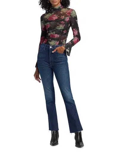 Cinq à Sept Women's Lucy Baroque Roses Top - Obsidian Multi | Thumbnail 2 Cinq à Sept Women's Lucy Baroque Roses Top - Obsidian Multi | Thumbnail 2