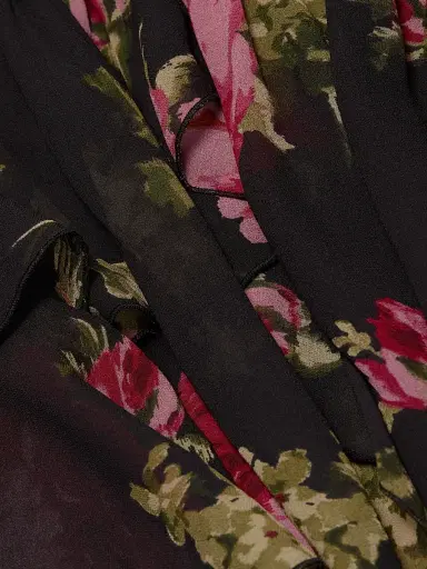 Cinq à Sept Women's Emelia Baroque Roses Minidress - Obsidian Multi | Thumbnail 7 Cinq à Sept Women's Emelia Baroque Roses Minidress - Obsidian Multi | Thumbnail 7