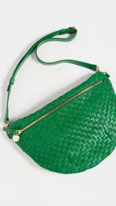 Clare V. Clare V. Grande Fanny Pack Grass Woven Checker One Size | Thumbnail 5 Clare V. Clare V. Grande Fanny Pack Grass Woven Checker One Size | Thumbnail 5
