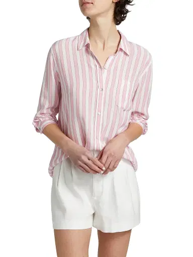 Rails Women's Wren Striped Shirt - Rose Bloom Stripe | Thumbnail 3 Rails Women's Wren Striped Shirt - Rose Bloom Stripe | Thumbnail 3
