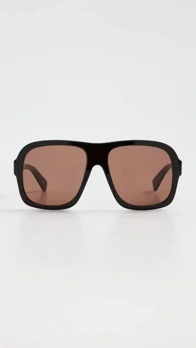 Chloé Oversized Aviator Sunglasses Havana-Havana-Brown One Size | Thumbnail 2 Chloé Oversized Aviator Sunglasses Havana-Havana-Brown One Size | Thumbnail 2