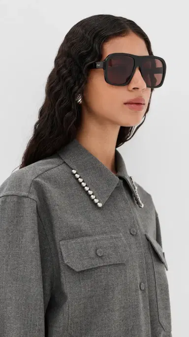 Chloé Oversized Aviator Sunglasses Havana-Havana-Brown One Size | Thumbnail 3 Chloé Oversized Aviator Sunglasses Havana-Havana-Brown One Size | Thumbnail 3