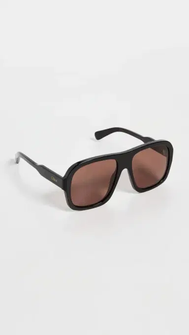 Chloé Oversized Aviator Sunglasses Havana-Havana-Brown One Size | Thumbnail 4 Chloé Oversized Aviator Sunglasses Havana-Havana-Brown One Size | Thumbnail 4
