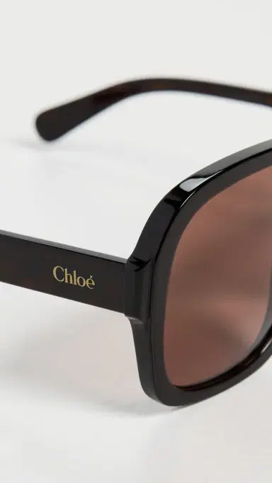 Chloé Oversized Aviator Sunglasses Havana-Havana-Brown One Size | Thumbnail 5 Chloé Oversized Aviator Sunglasses Havana-Havana-Brown One Size | Thumbnail 5