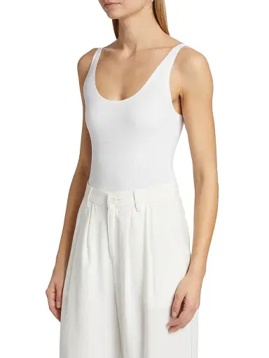Wolford Women's Rib-Knit Scoopneck Bodysuit - Pearl | Thumbnail 4 Wolford Women's Rib-Knit Scoopneck Bodysuit - Pearl | Thumbnail 4