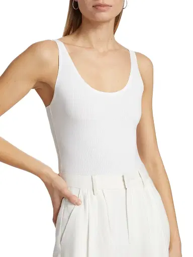 Wolford Women's Rib-Knit Scoopneck Bodysuit - Pearl | Thumbnail 7 Wolford Women's Rib-Knit Scoopneck Bodysuit - Pearl | Thumbnail 7