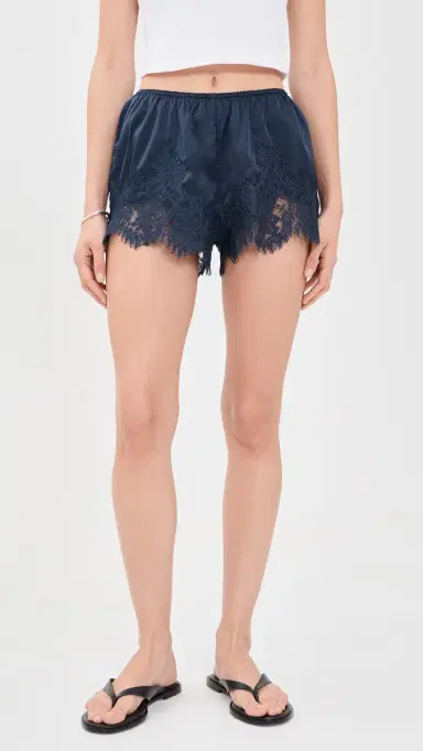 Bailey Rose atin Lace Mini Shorts Navy | Thumbnail 2 Bailey Rose atin Lace Mini Shorts Navy | Thumbnail 2